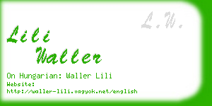 lili waller business card